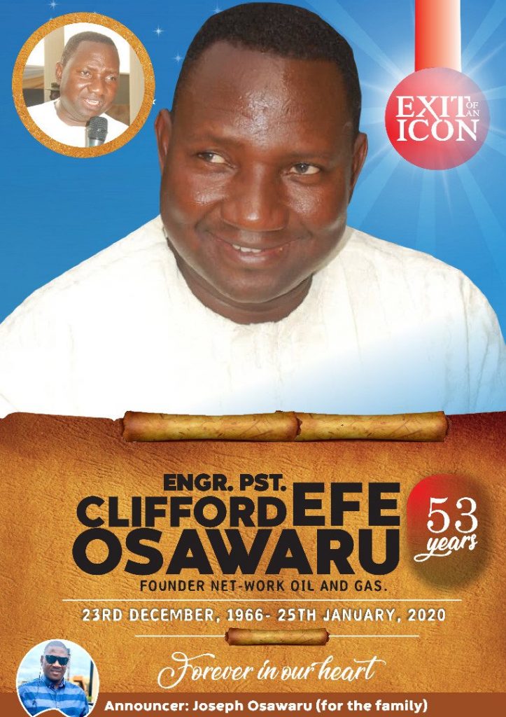 BIOGRAPHY OF PASTOR CLIFFORD EFE OSAWARU