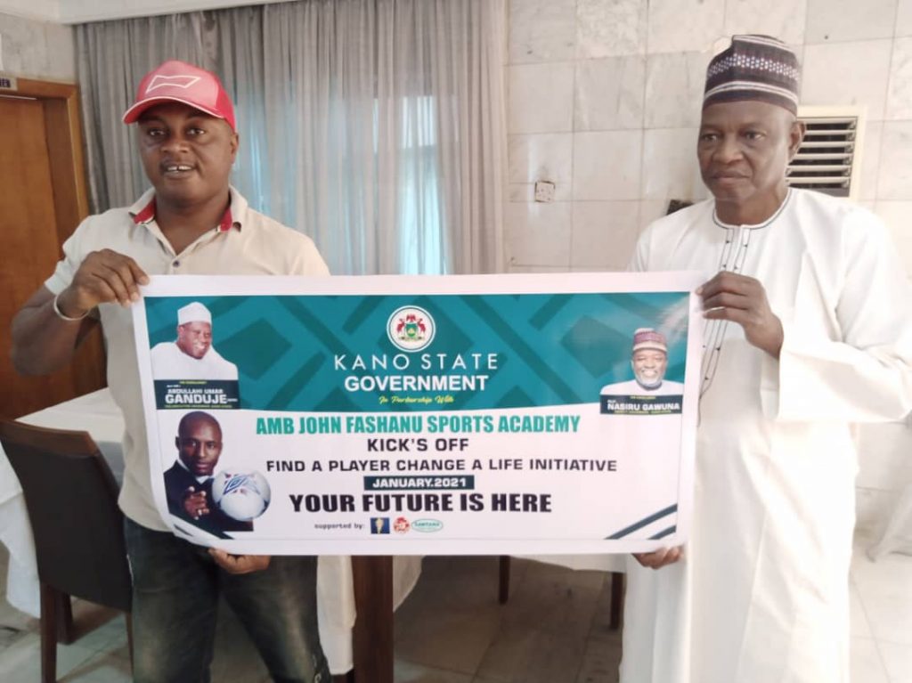 Governor Ganduje partners John Fashanu in Change a life initiative.