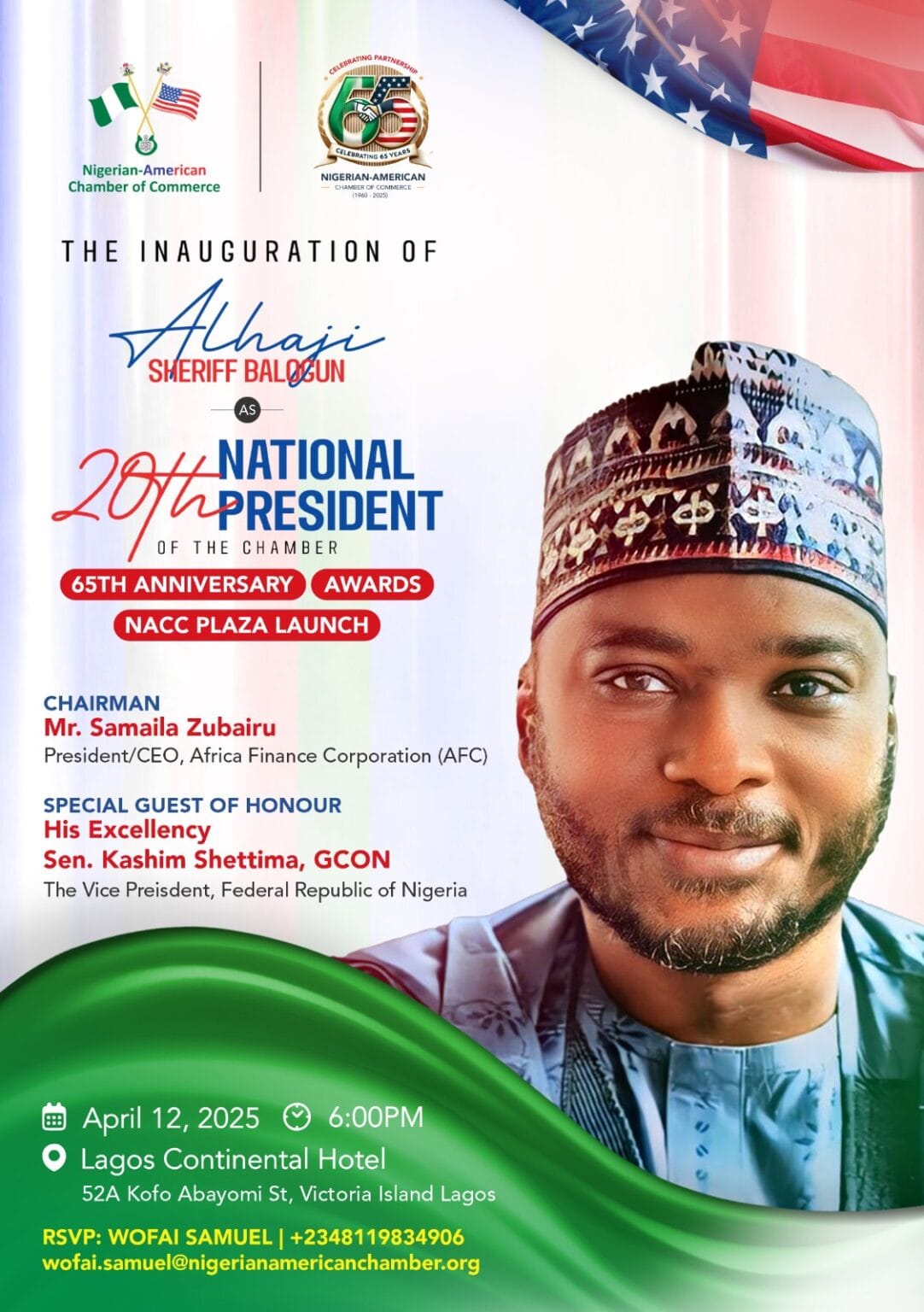 VICE PRESIDENT SHETTIMA TO ATTEND NACC 65TH ANNIVERSARY GALA IN LAGOS