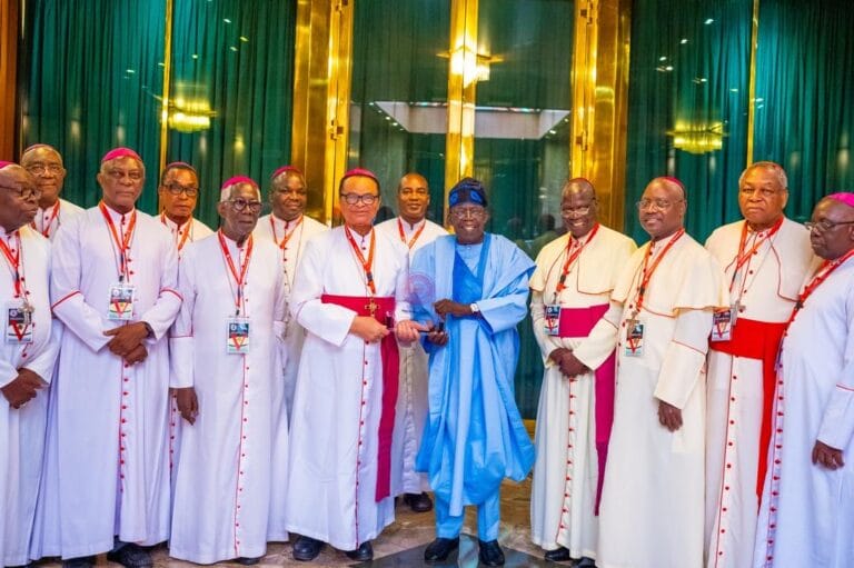 Catholic Bishops visit President Tinubu in Aso Rock