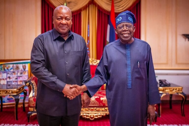 Tinubu, Ghana’s President Mahama in Aso Rock