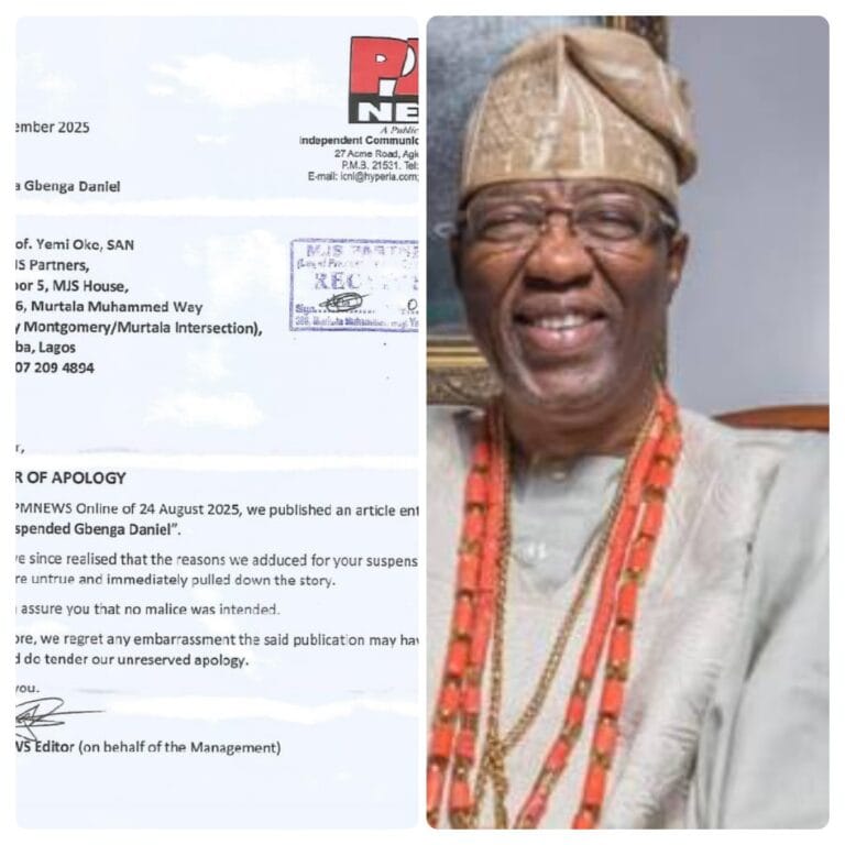 PM News Presents Letter of Apology to Gbenga Daniel Over False Suspension Report