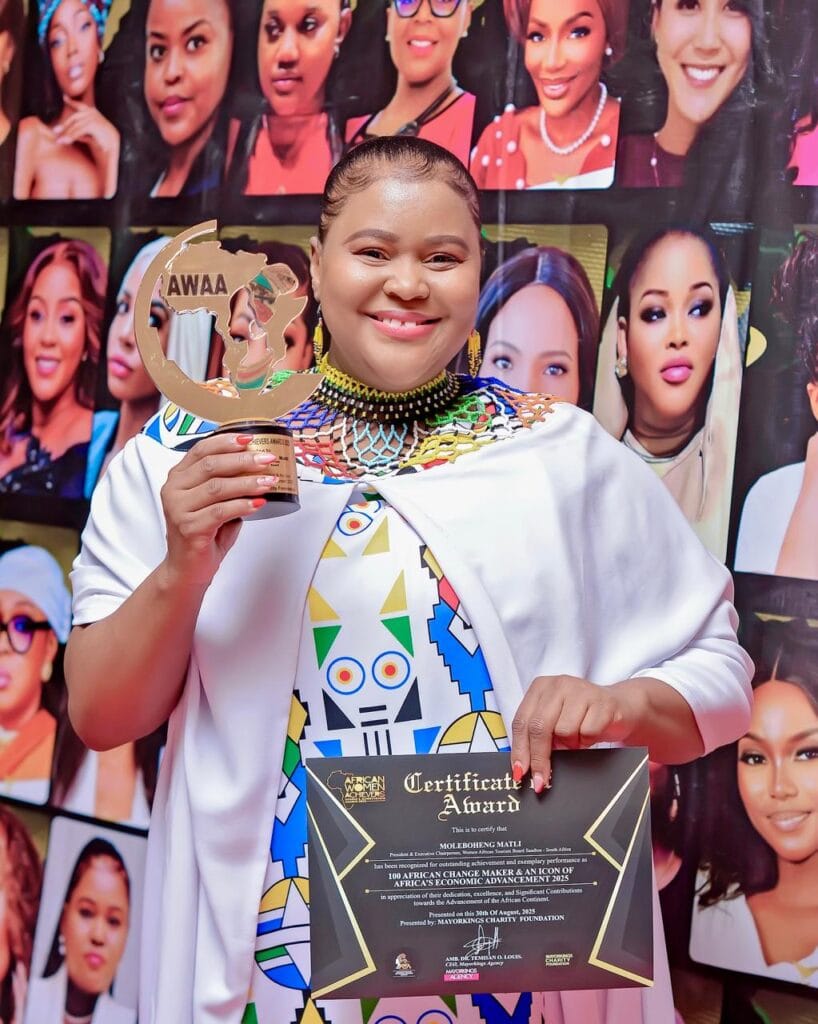 Double Accolades for a Visionary Leader: AWAA 100 Women Achievers Award and Real Women of the Vaal RWOV 2025 Business Excellence Award