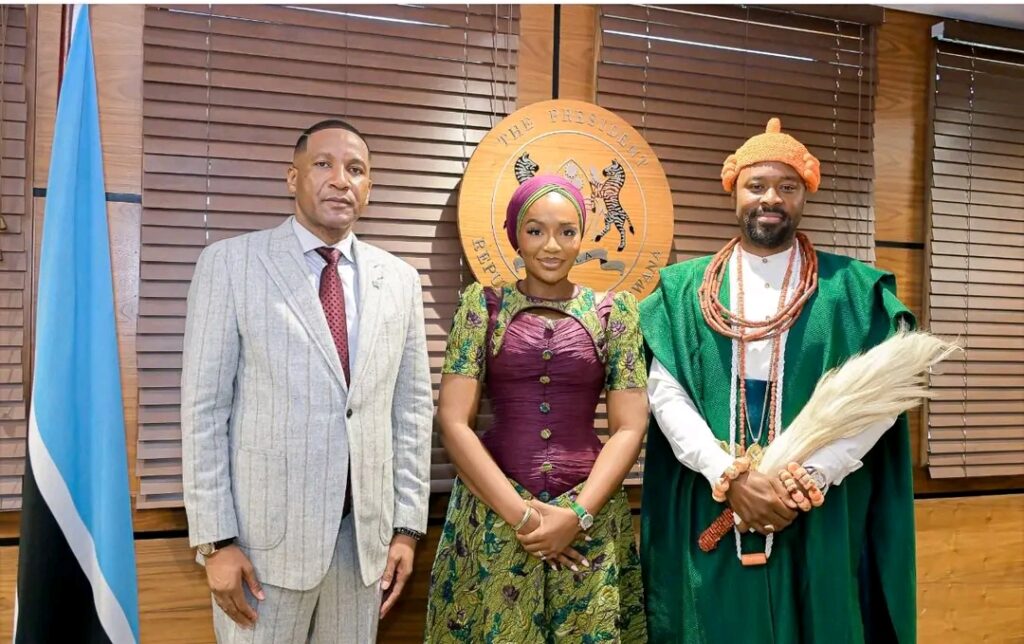 President Advocate Duma Boko welcomed His Royal Majesty, Ogiame Atuwatse III, Olu of Warri Kingdom, and Her Royal Majesty, Queen Consort Olori Atuwatse III during courtesy visit to Botswana