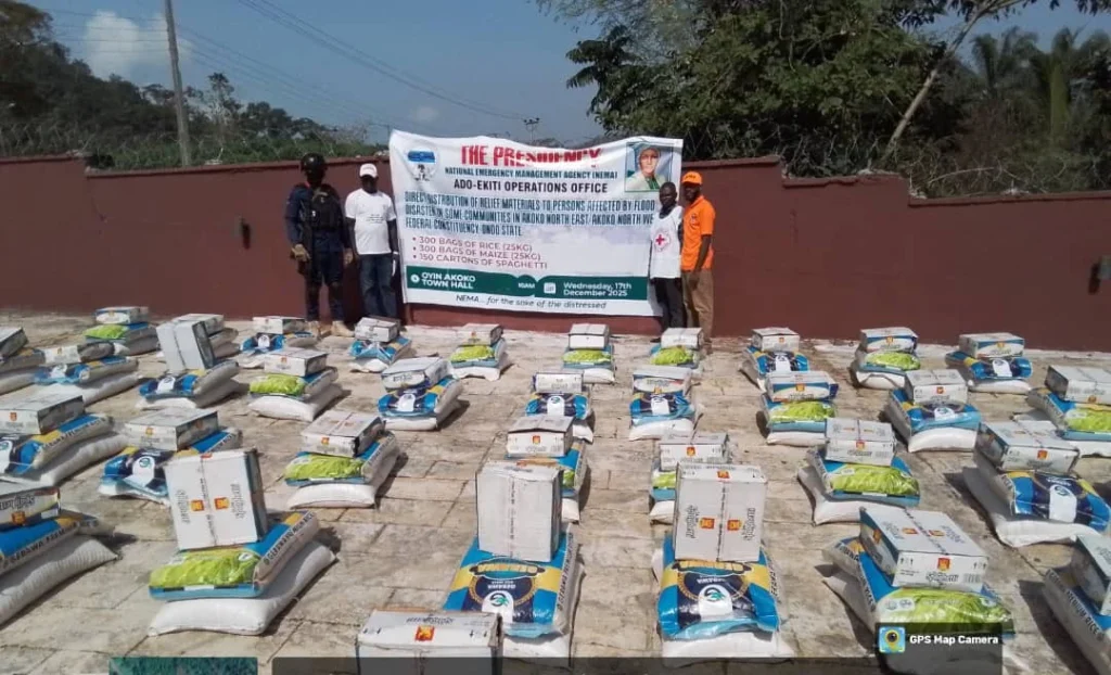 NEMA attends to Ondo flood victims, gives relief materials