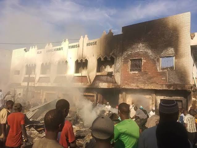 Billion-Naira Losses Reported as Early Morning Inferno Razes Sections of Kano’s Singer Market