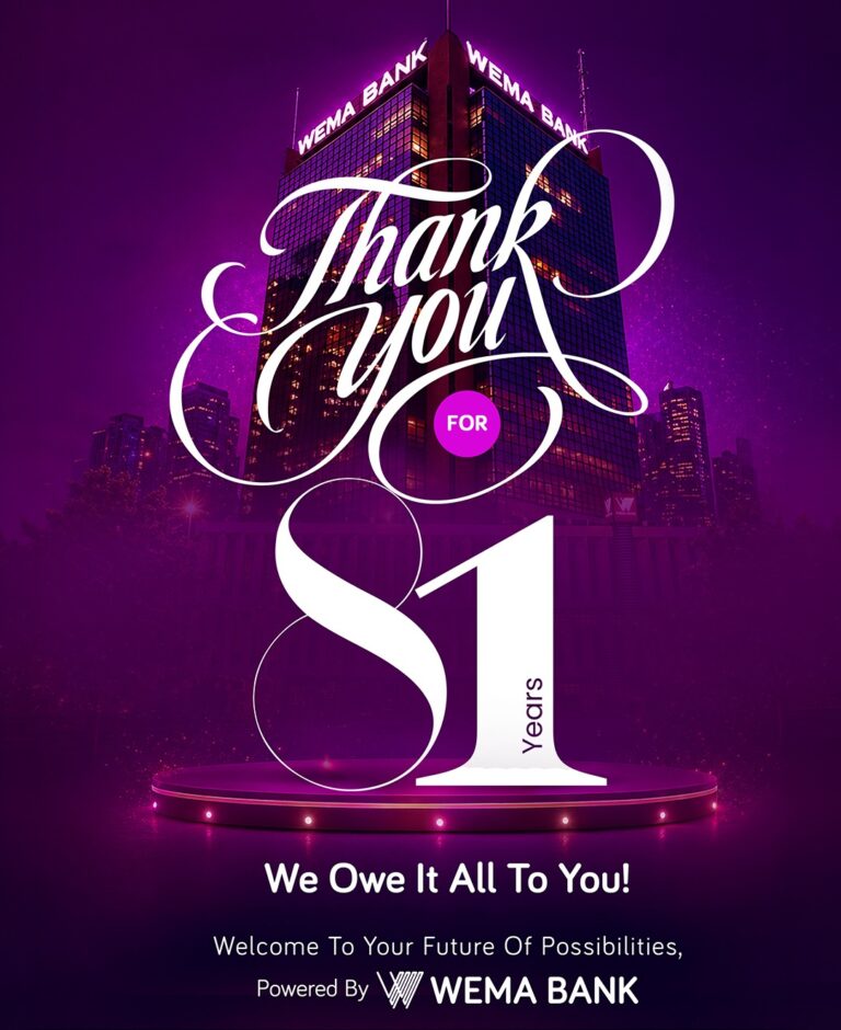 Wema Bank Celebrates 81st Anniversary, ALAT at 9th Year