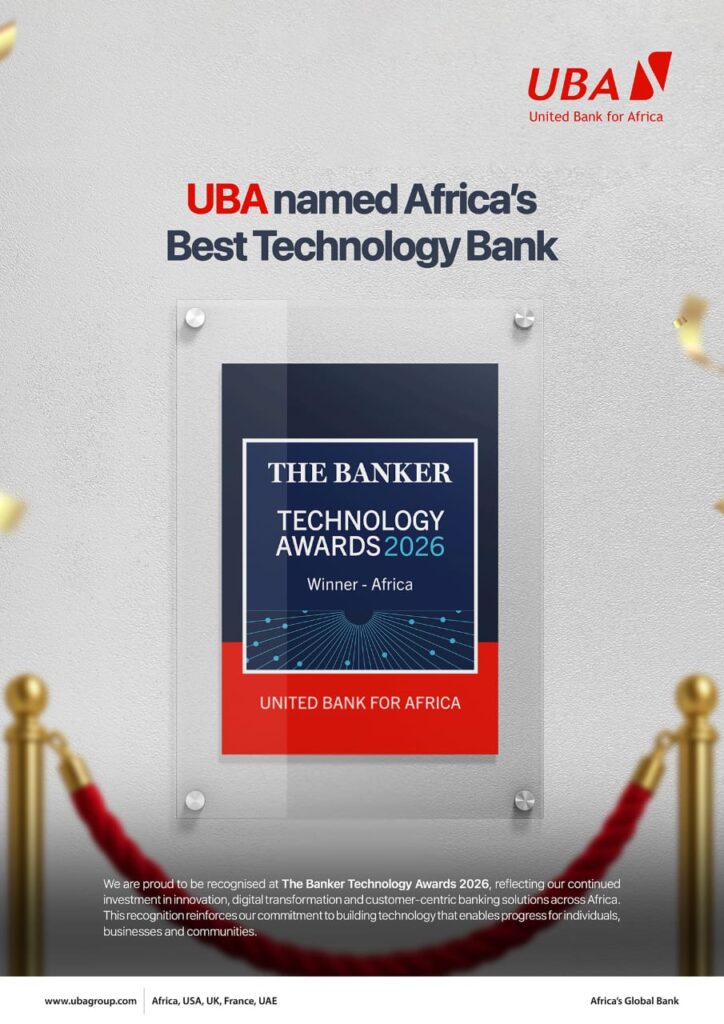 UBA Wins 2026 Banker Technology Award, Rolls Out Upgraded Mobile Banking Platform