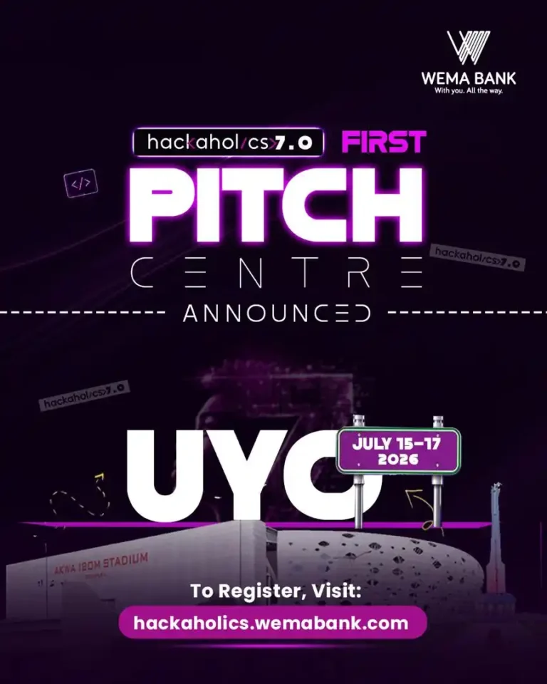 Wema Bank Presents First Pitch Location For Hackaholics 7.0
