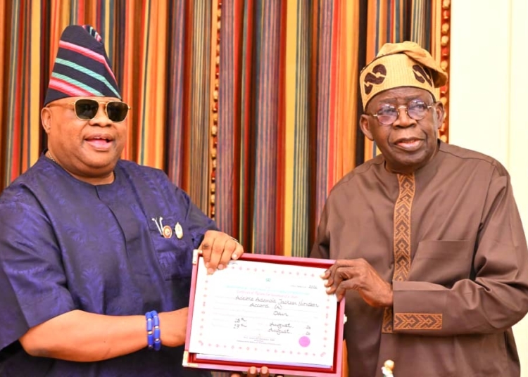 Adeleke Appreciates Tinubu While Visiting Presidential Villa For Success of Osun Election Adeleke and Tinubu