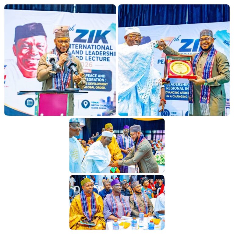 Zamfara Governor, Dr Dauda Lawal Bags Zik Pan-African Leadership Award in Ghana