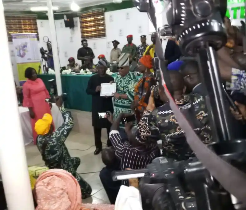 Gov Adeleke Receive Certificate Of Return From INEC