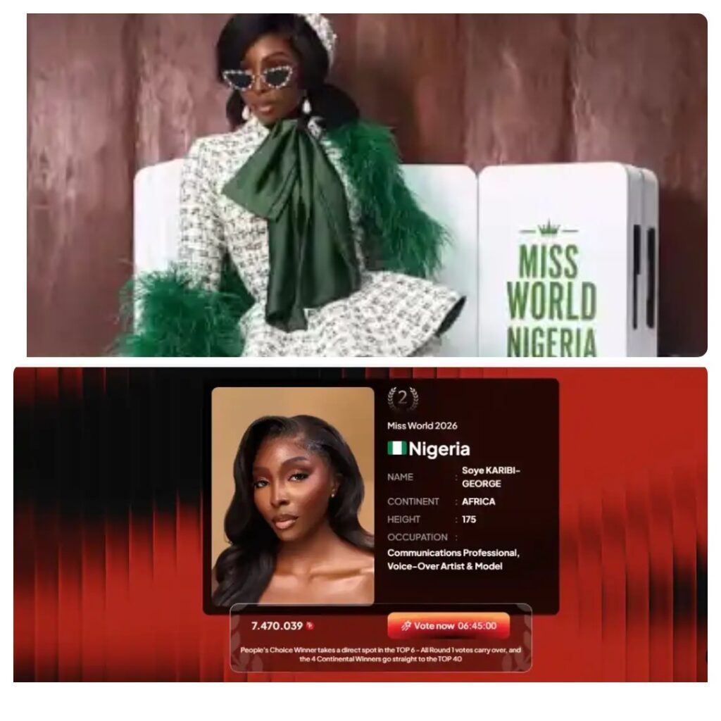 FG Seeks Nigerians Support to Vote for Soye at Miss World Contest FG Seeks Nigerians Support to Vote for Soye at Miss World Contest