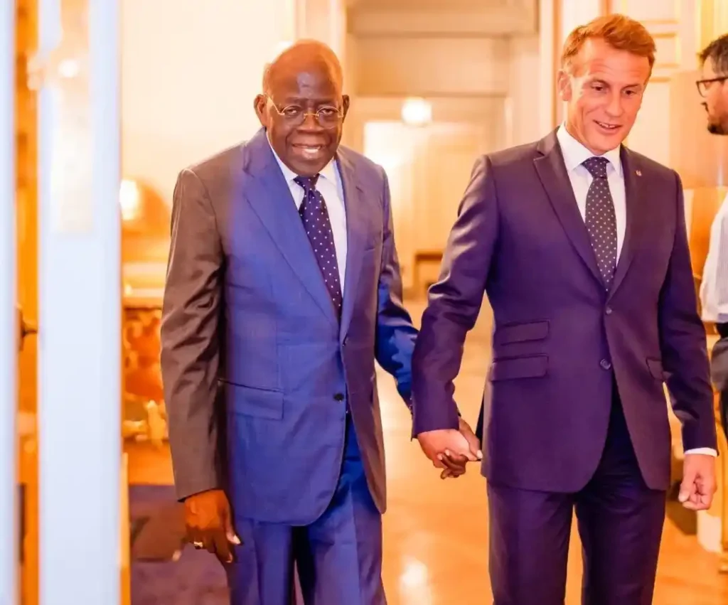 Tinubu Meets Macron for Private Dinner in Paris