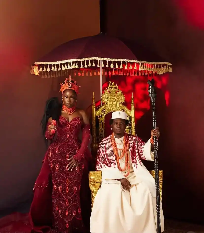 Singer Zlatan, Davita Unveil Regal Attire for Traditional Wedding